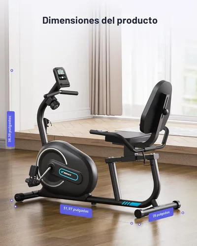 Miniatura 8 de MERACH Bicicleta Reclinable Estática para el Hogar con Bluetooth Inteligente y Aplicación Exclusiva para Bicicletas de Ejercicio, LCD, Manillar