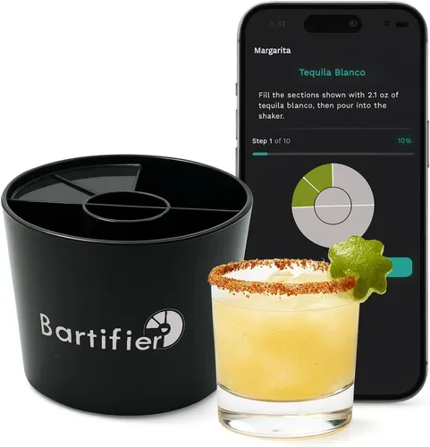 Máquina de cócteles - Haz más de 3000 cócteles con el mezclador de bebidas guiado por la aplicación - Sistema de medición fácil de cócteles - Regalo