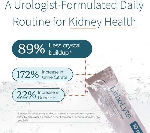 Miniatura 2 de 10mEq Potenciador de agua y bebidas para la salud renal Citrato y electrolitos para protección renal Apoyo basado en la ciencia más allá