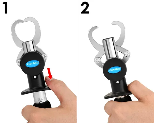 Miniatura 5 de Pinza de pescado con cinta métrica retráctil de pescado pinza de labios de pescado con escala para pesca