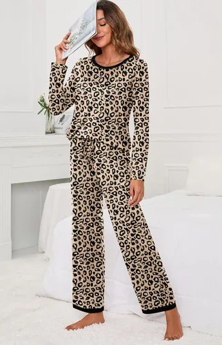 Miniatura 2 de PrinStory Conjunto de pijama de manga larga para mujer, conjunto de pijama suave para mujer 2024