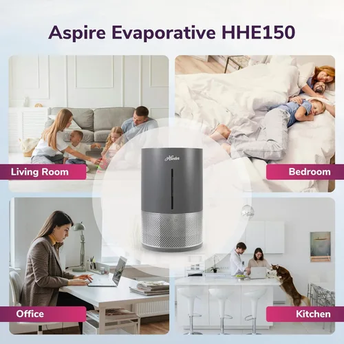 Miniatura 7 de HHE150 Hunter Aspire 4.8L Humidificador evaporativo con filtro PermaWick (4.8L) – Elimina contaminantes y polvo blanco para limpiar la niebla