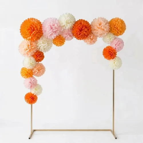 PapaKit Juego de flores de papel con pompones, para fiesta de cumpleaños, baby shower, boda, compromiso, despedida de soltera, decoración de eventos