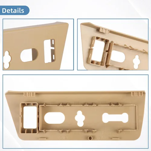 Miniatura 7 de Panel de moldura de asiento eléctrico y bisel del interruptor de asiento negro lado del conductor compatible con Ford F150 2009-2014 Lincoln Mark LT