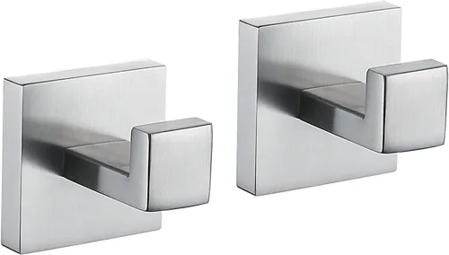 Miniatura 10 de TQKAG Gancho para toalla de baño, abrigo, bata negra, ganchos de pared de baño para cocina, garaje, montaje en pared de acero inoxidable Negro