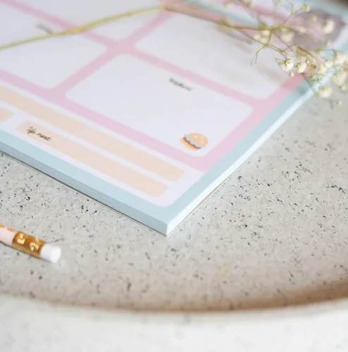 Miniatura 6 de Bloc de notas de lista de tareas pendientes Pusheen Calendario A3 Agenda diaria, semanal Bloc de agenda para TDAH 54 hojas arrancables de 3.17
