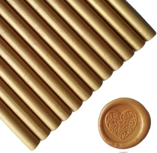 Miniatura 23 de Seal - 12 barras de cera para sellar cera con pistola de pegamento, palitos de cera para sellar cera, ideales para tarjetas, sobres, envoltura