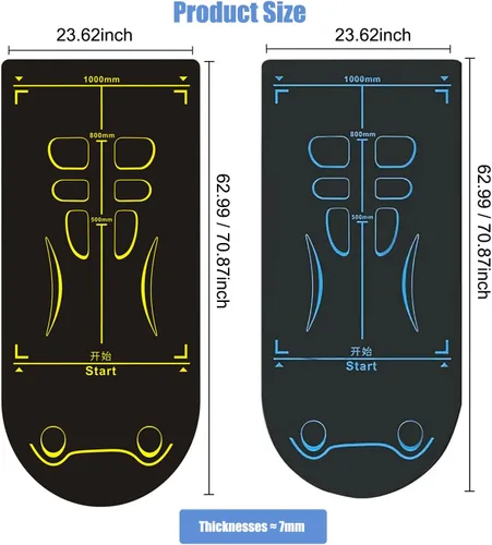 Miniatura 8 de Alfombrilla de entrenamiento antideslizante para rueda de abdominales, alfombrilla de ejercicio con bolsa de almacenamiento, equipo de ejercicio