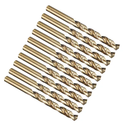 Miniatura 308 de PATIKIL Broca Jobber de 0.039 in, vástago recto M35 cobalto 5% acero de alta velocidad 135° acabado dorado para metal duro de acero inoxidable - 2