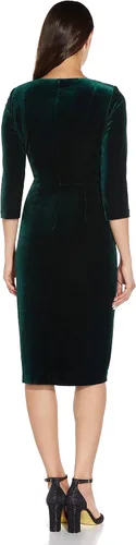 Miniatura 2 de Adrianna Papell Vestido de terciopelo con lazo frontal para mujer