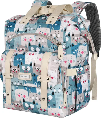 Miniatura 10 de Mochila para portátil para mujer, para trabajo de doctoras, profesoras, enfermeras, de 15.6 pulgadas, mochila universitaria de apertura amplia