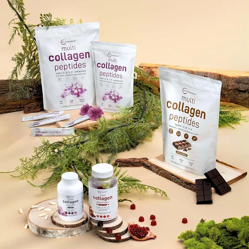 Miniatura 6 de Micro Ingredients Píldoras de colágeno múltiple para mujeres y hombres, 240 cápsulas Tipo I, II, III, V, X Péptidos proteicos hidrolizados