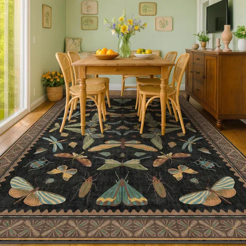 Miniatura 124 de Hazo Haus Alfombra de Baño Bohemia Lavable 2x3, Alfombras Pequeñas para Cocina, Tocador, Puerta Principal Entrada Interior, Antideslizante Pelo Bajo