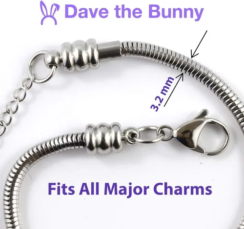 Miniatura 7 de Dave The Bunny Pulsera de cadena de serpiente de San Jude