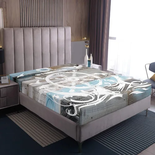 Miniatura 3 de Erosebridal Juego de sábanas de ancla náutica, sábanas de brújula oceánica, tamaño individual para niños, adolescentes, adultos, decoración
