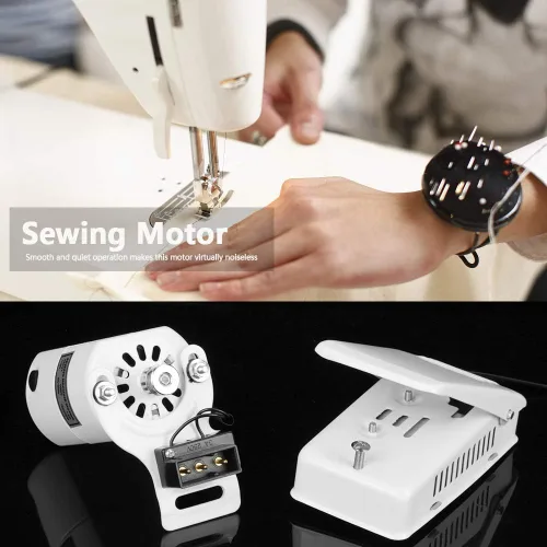 Miniatura 2 de Pedal de pie para máquina de coser, pedal de interruptor de acción de velocidades variables de 100 W con motor para piezas de máquina de coser