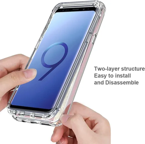 Miniatura 4 de Funda para Galaxy S9, Samsung S9 SM-G960U con protector de pantalla de vidrio templado, cuerpo completo, bonito diseño floral, a prueba de golpes