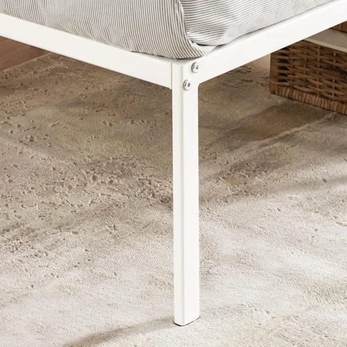 Miniatura 4 de Base de cama metálica de 18 pulgadas Best Price Mattress, con listones de acero de alta resistencia, color blanco, tamaño King