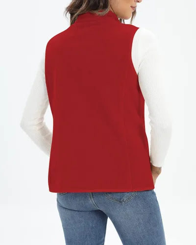 Miniatura 6 de Xeoxarel Chaleco de forro polar para mujer con 6 bolsillos (XS-2XL)