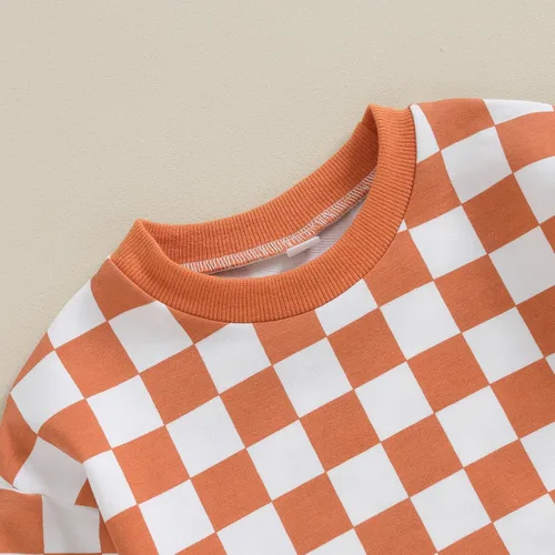 Miniatura 19 de Karuedoo Sudadera a cuadros para bebé niño y niña, mameluco de gran tamaño, manga larga, con burbujas, ropa neutra para otoño