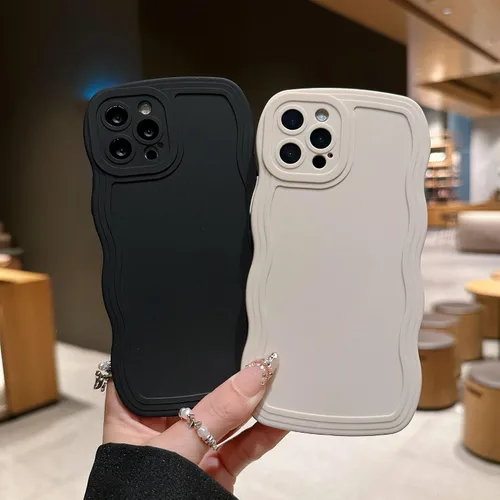 Miniatura 7 de SKYLMW Compatible con iPhone 6s Plus/6 Plus Case de 5.5", Linda Kawaii Marco Ondulado Rizado Forma de Marco Funda de Silicona Suave Resistente a