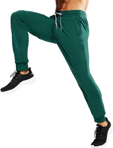 Miniatura 6 de MIER Men's Cotton Joggers Athletic Sweatpants for Gym Workout Active Lounge Jersey Track Pants with Pockets, Elastic Waist