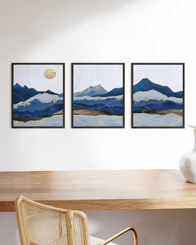 Miniatura 836 de HAUS AND HUES Marco de arte occidental, juego de 3 impresiones artísticas del suroeste del desierto de Arizona, decoración bohemia moderna, arte