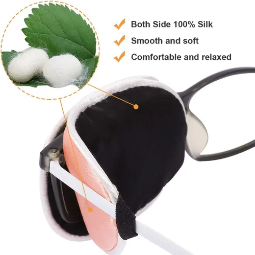Miniatura 3 de eZAKKA Parches para ojos para adultos, parche ocular médico para gafas, parche ocular médico de seda para parches de ojo vago para mujeres