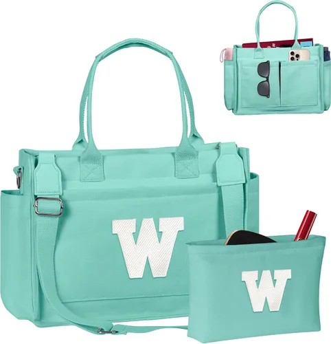 Miniatura 143 de Easter Basket Stuffers, Initial Tote Bag with Makeup Bag, Birthday Gifts for Women, Teen Girl Gifts Trendy Stuff