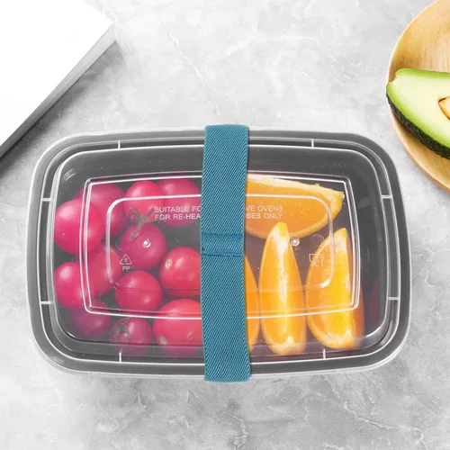 Miniatura 4 de NOLITOY Cinturón elástico para lonchera, bandas elásticas de doble capa, correas de fijación de nailon, correa elástica ajustable para picnic