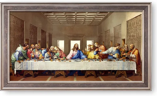 Miniatura 41 de A&T ARTWORK La Última Cena de Leonardo Da Vinci Las reproducciones de arte clásico mundial, impresiones de lienzo Giclee, arte de pared