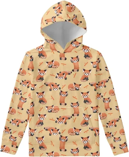 Miniatura 2 de Sudaderas con capucha unisex para niños, con bolsillos frontales, para otoño e invierno, atlética, de manga larga, sudadera con capucha de 6 a 16