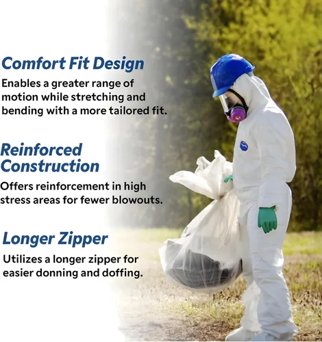 Miniatura 6 de DuPont Tyvek 400 TY122S - Overol protector desechable con capucha, botas