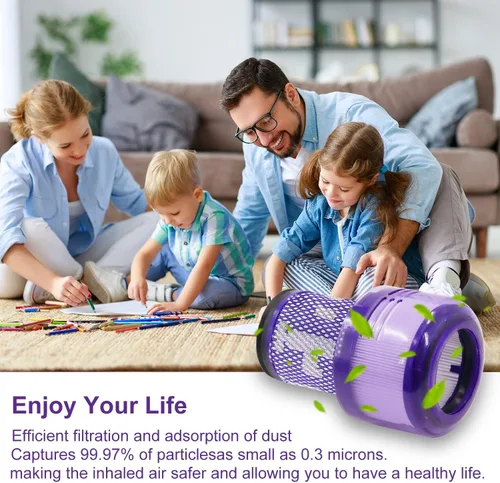 Miniatura 6 de Filtro para aspiradora inalámbrica V12 compatible con Dyson V12 Detect Slim, filtro reemplazable y lavable V12, número de pieza 971517-01