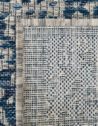 Miniatura 7 de Unique Loom Alfombra de la colección tradicional para exteriores, desgastada durante el tiempo (octágono de 5 pies y 3 pulgadas, azul/gris)