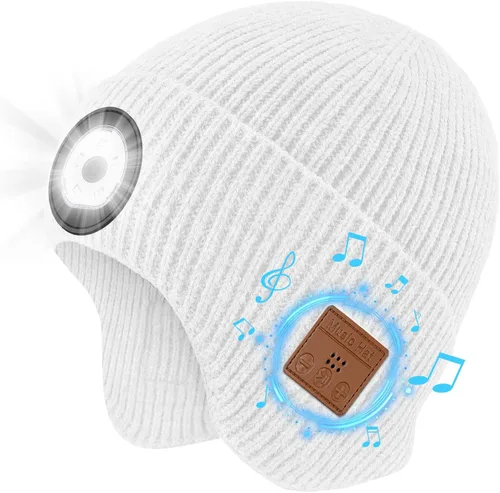 Miniatura 59 de Gorro Bluetooth con auriculares ligeros e inalámbricos, micrófono integrado y altavoces estéreo mejorados con música
