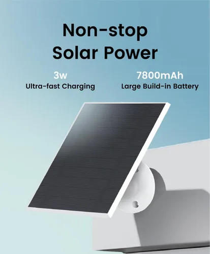 Miniatura 2 de CasaCam Cámara de seguridad solar Inalámbrico para exteriores, lente dual 2K+2K Funciona con pilas, sensores PIR duales, seguimiento automático