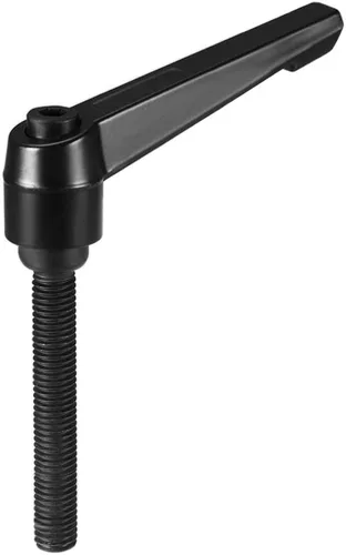 Miniatura 11 de uxcell Mango M6 x 1.575 in Palanca de sujeción ajustable Rosca Botón de trinquete macho roscado Perillas de tornillo de liberación rápida Pernos