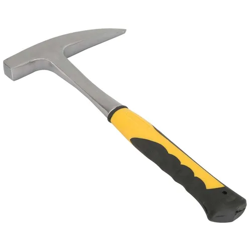 Miniatura 6 de Martillo de ladrillo de doble cabeza con mango de goma para estudio geológico y minería de caza de rocas (L(9.2 x 11.6 pulgadas)