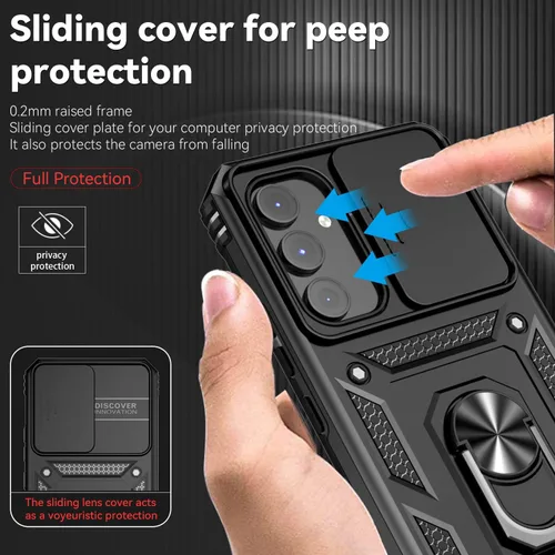Miniatura 3 de Funda para Samsung Galaxy A54 5G, con protectores de pantalla y funda para cámara, [grado militar] 16 pies. Funda a prueba de caídas con función