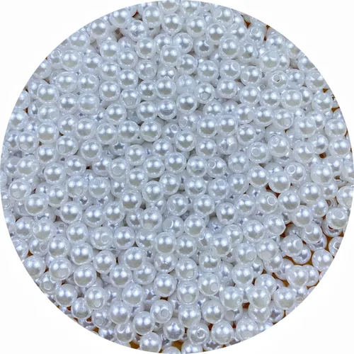 Miniatura 41 de Perlas de cuentas, 4000 piezas de cuentas de perlas de 3 mm redondas para llaveros, pulseras, collares, llaveros, joyería, manualidades, decoración