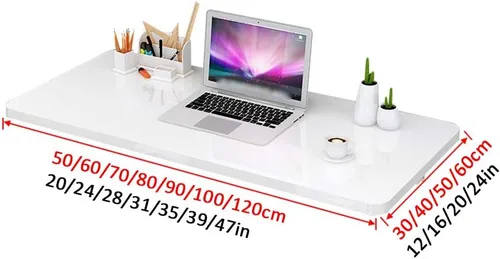 Miniatura 7 de Mesa plegable montada en la pared, ahorro de espacio, pintura de piano para cocina, mesas de bar, escritorio flotante de escritura para computadora