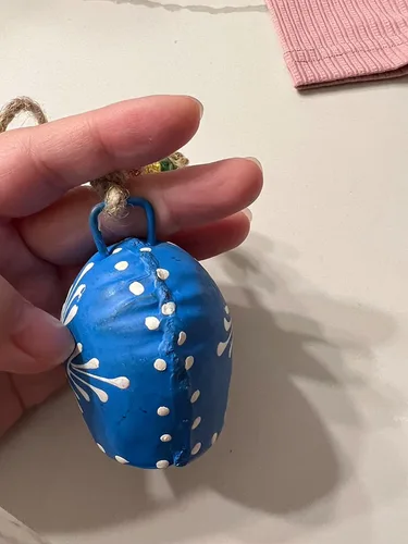 Miniatura 6 de Juego de 5, 2.8 in, campanas pintadas para colgar armonía multicolor, decoración festiva hecha a mano, campanas de metal, campanas de bruja