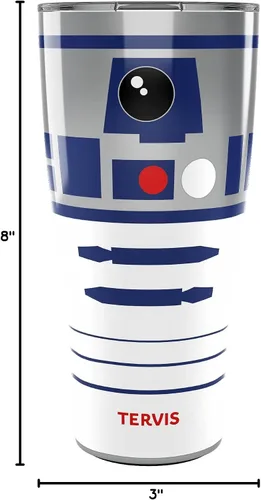 Miniatura 9 de Tervis Traveler - Vaso aislado de triple pared R2-D2 Artoo de Star Wars para viaje mantiene las bebidas frías y calientes, 30 onzas, acero inoxidable