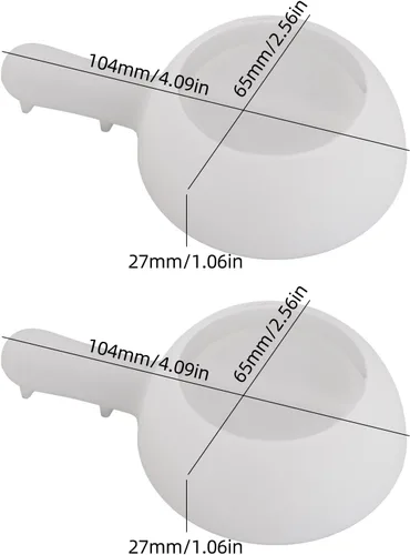 Miniatura 3 de Wehous 2 moldes de resina con forma de sartén, portavelas de joyería, moldes de silicona para fundición de resina epoxi de hormigón, lindo molde