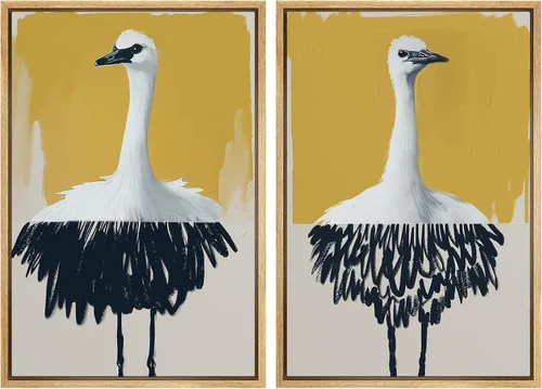 Miniatura 78 de SIGNWIN Lienzo enmarcado para pared, ilustraciones abstractas texturizadas en tonos beige terrosos, arte moderno, decorativo, contemporáneo