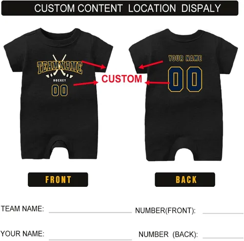 Miniatura 3 de BABYWEN Ropa de bebé, traje de hockey personalizado, camiseta de bebé para recién nacido, regalos para niños y niñas