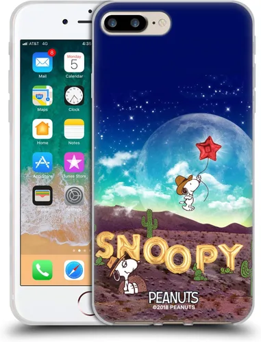 Miniatura 181 de Head Case Designs Funda de gel con licencia oficial de Peanuts Nebula Cactus Needles Snoopy Space Cowboy [protección de grado militar] compatible