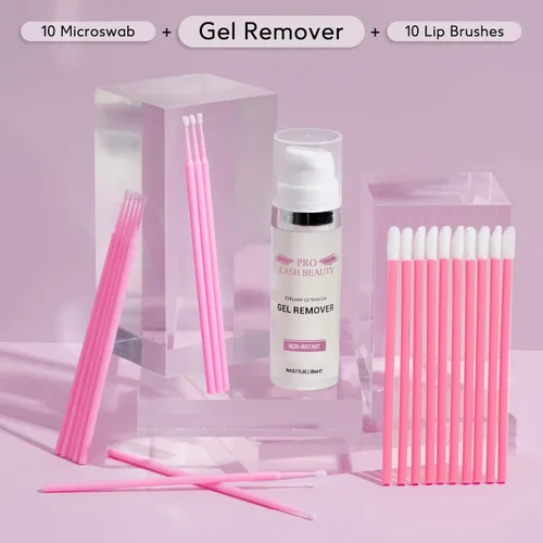 Miniatura 6 de Removedor de extensiones de pestañas, 0.7 onzas líquidas, removedor de pestañas para extensiones de pestañas, juego de removedor de gel de pestañas