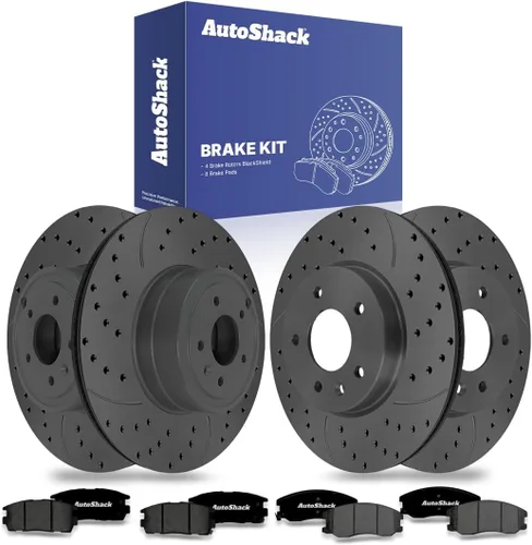 Miniatura 11 de AutoShack Kit de Rotores de Freno Delanteros y Traseros con Pastillas de Freno Cerámicas de Reemplazo para Saturn Vue, Pontiac Torrent, Suzuki XL-7